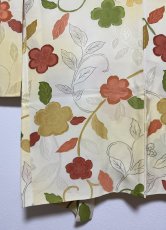 Photo6: JAPANESE KIMONO SILK HAORI / IVORY / JIMON-OKOSHI / FLOWER & LEAF (6)