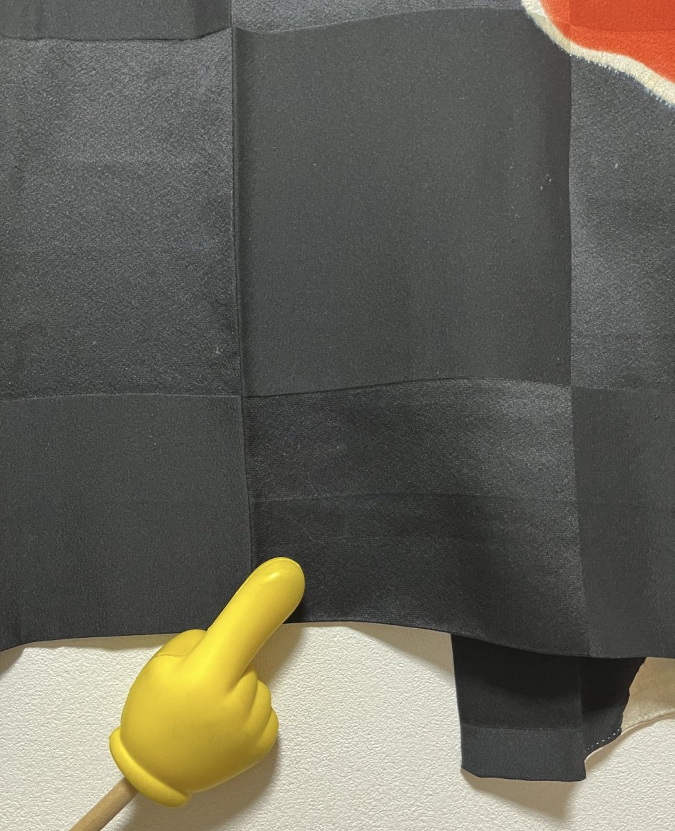 Photo11: JAPANESE KIMONO SILK ANTIQUE HAORI / SHIBORI UME FLOWER / ICHIMATSU / BLACK (11)