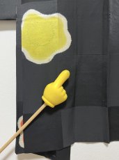 Photo12: JAPANESE KIMONO SILK ANTIQUE HAORI / SHIBORI UME FLOWER / ICHIMATSU / BLACK (12)