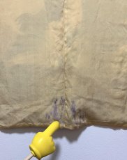 Photo15: JAPANESE KIMONO SILK ANTIQUE HOUMONGI / FLYING CRANE / EMBROIDERY / DARK PURPLE (15)