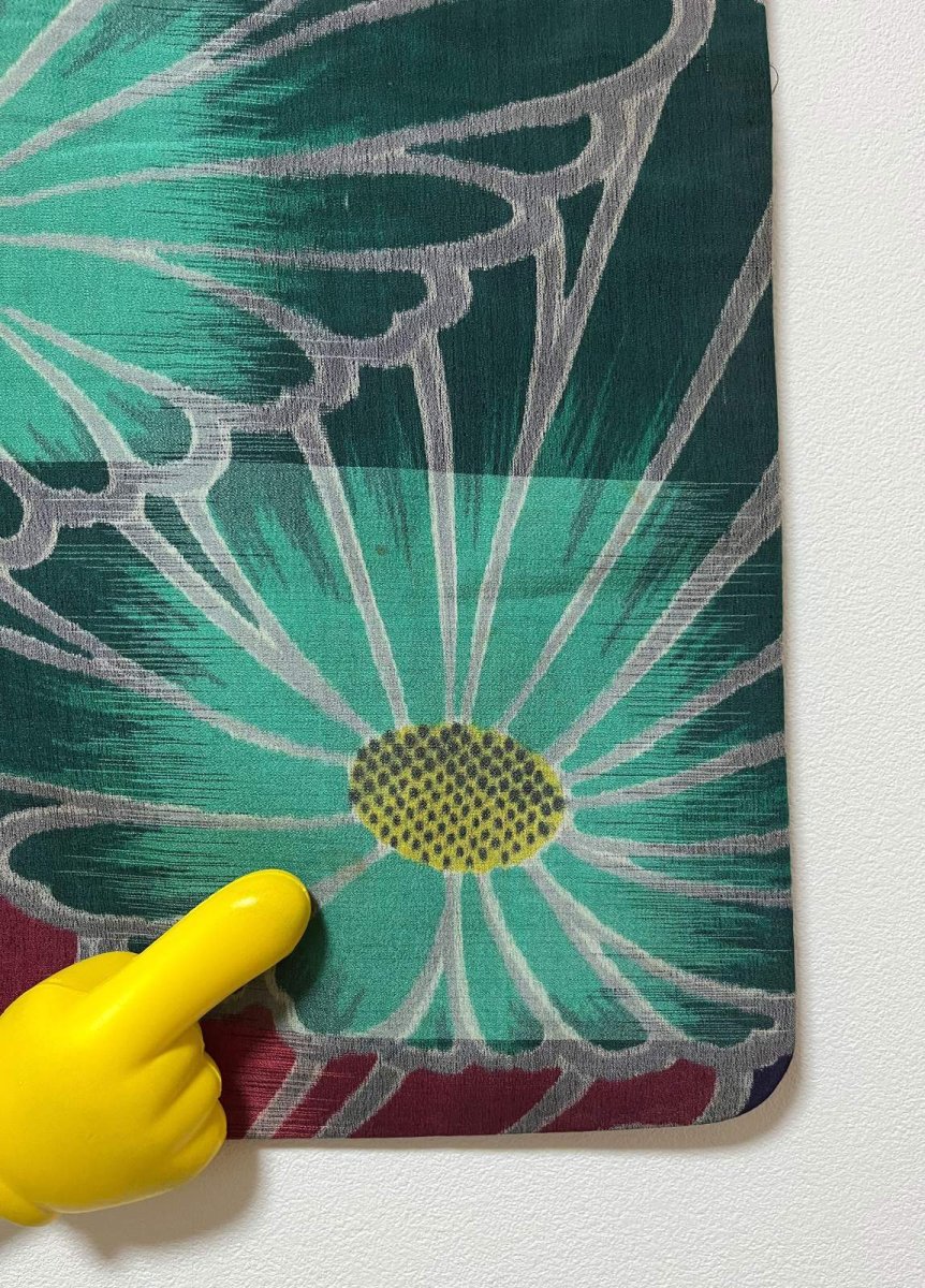 Photo10: JAPANESE KIMONO MIXED WEAVE ANTIQUE HAORI / MEISEN / CHRYSANTHEMUM (10)