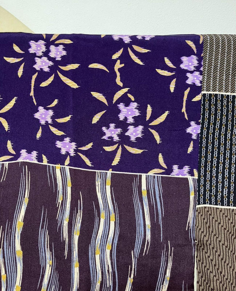 Photo5: JAPANESE KIMONO SILK ANTIQUE JUBAN / PATTERN SAMPLE / KINSHA (5)