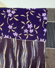 Photo5: JAPANESE KIMONO SILK ANTIQUE JUBAN / PATTERN SAMPLE / KINSHA (5)