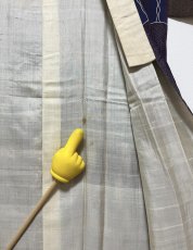 Photo14: JAPANESE KIMONO SILK ANTIQUE JUBAN / PATTERN SAMPLE / KINSHA (14)