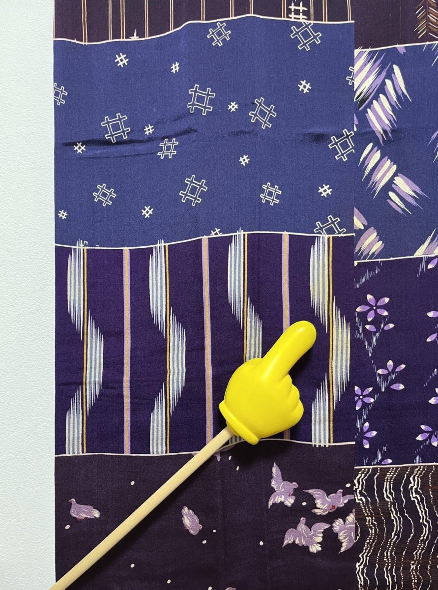 Photo10: JAPANESE KIMONO SILK ANTIQUE JUBAN / PATTERN SAMPLE / KINSHA (10)