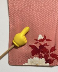 Photo10: JAPANESE KIMONO SILK ANTIQUE HAORI / PEONY / SAYAGATA / EMBROIDERY / CORAL (10)