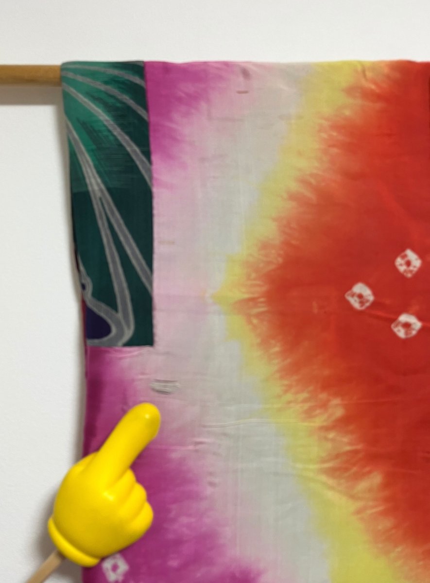 Photo12: JAPANESE KIMONO MIXED WEAVE ANTIQUE HAORI / MEISEN / CHRYSANTHEMUM (12)