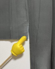 Photo8: JAPANESE KIMONO SILK MENS JUBAN / DRAGON / WAVE / GRAY / UNUSED (8)