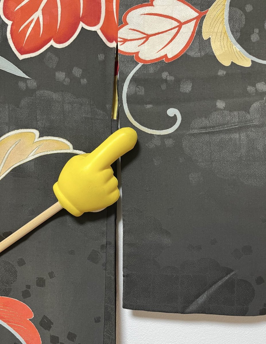 Photo14: JAPANESE KIMONO SILK ANTIQUE HAORI / PAULOWNIA / BLACK (14)