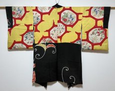 Photo3: JAPANESE KIMONO SILK ANTIQUE HAORI / PAULOWNIA / BLACK (3)