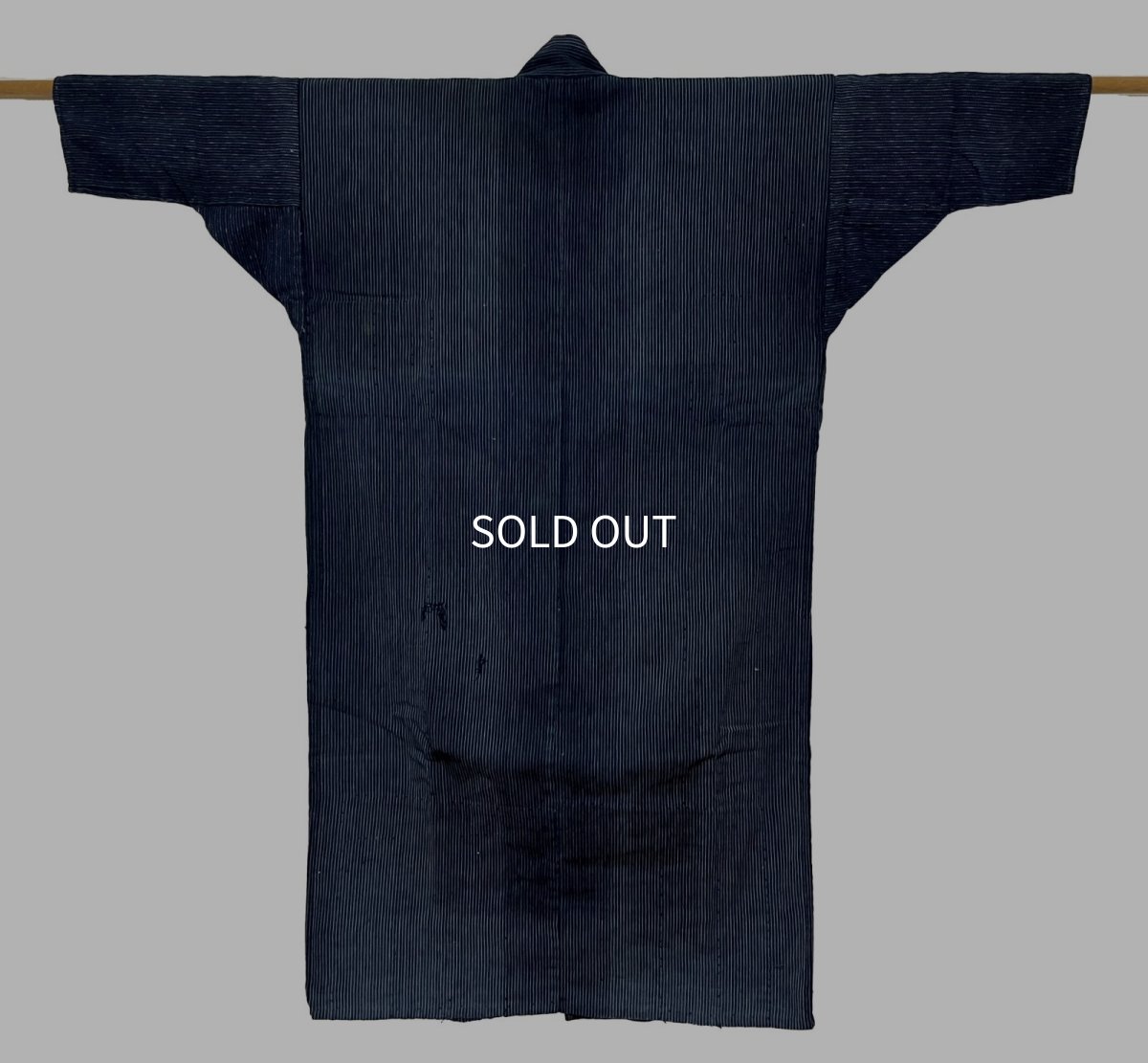 Photo2: JAPANESE KIMONO COTTON ANTIQUE BORO NORAGI / INDIGO BLUE (2)