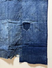 Photo9: JAPANESE COTTON ANTIQUE BORO / INDIGO BLUE / 96cm x 165cm (9)