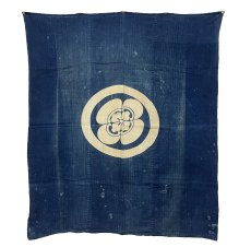 Photo1: JAPANESE COTTON ANTIQUE BORO FUROSHIKI / YOKO-MOKKOU / INDIGO BLUE (1)
